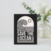 Save the ocean protection conservation volunteer postkarte (Stehend Vorderseite)