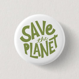 Save the Planet Design – Eco Friendly Earth Button