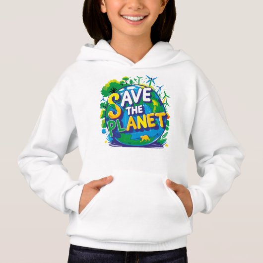 save the planet hoodie (Vorderseite)