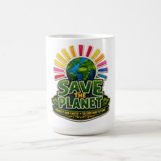 🌍☕ “Save the Planet” Mug🌱 Kaffeetasse (Mittel)