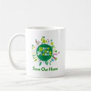 "Save the Planet: Rett Our Zuhause"-Nachricht insp Kaffeetasse