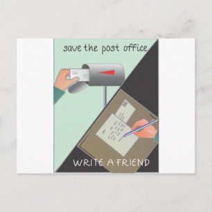 Save the Post Office/ Write a Friend Postkarte