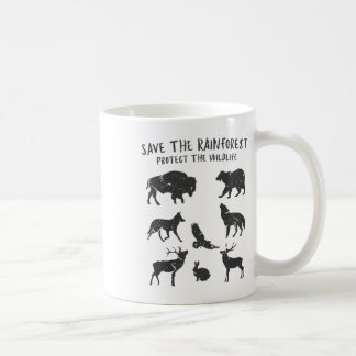 Save The Rainforest Protect The Wildlife Animal Gr Kaffeetasse
