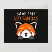 Save The Red Pandas Cute Pet Animal Panda Lover Gr Ankündigungspostkarte (Vorderseite)