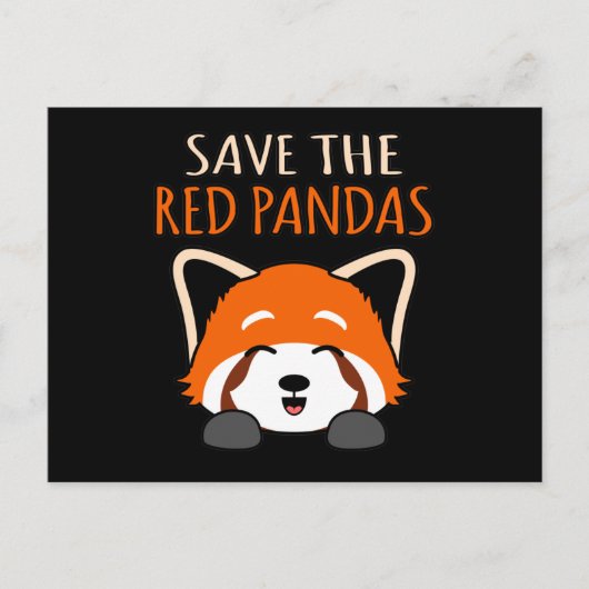 Save The Red Pandas Cute Pet Animal Panda Lover Gr Ankündigungspostkarte (Vorderseite)