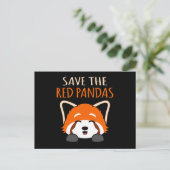 Save The Red Pandas Cute Pet Animal Panda Lover Gr Ankündigungspostkarte (Stehend Vorderseite)