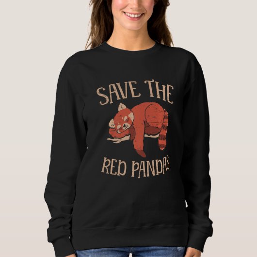 Save The Red Pandas for a Bamboo Tree Species Sweatshirt (Vorderseite)
