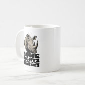 Save The Rhino Resilience Fight Design. Kaffeetasse (Vorderseite Links)