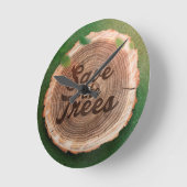 Save the trees runde wanduhr (Winkel)