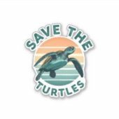 Save The Turtles Animal Turtle Pet Lover (1) Aufkleber (Vorderseite)