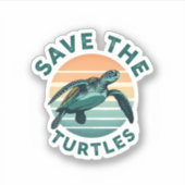 Save The Turtles Animal Turtle Pet Lover (1) Aufkleber (Vorderseite)