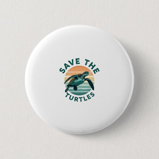Save The Turtles Animal Turtle Pet Lover (1) Button (Vorderseite)