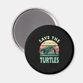 Save The Turtles Animal Turtle Pet Lover (1) Magnet (Vorderseite/Rückseite)
