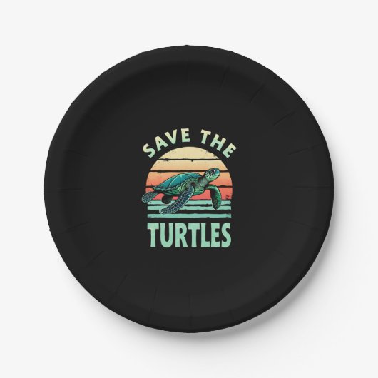 Save The Turtles Animal Turtle Pet Lover (1) Pappteller (Vorderseite)