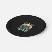 Save The Turtles Animal Turtle Pet Lover (1) Pappteller (Schrägansicht)