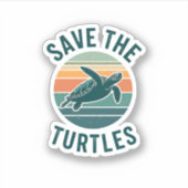 Save The Turtles Animal Turtle Pet Lover (2) Aufkleber (Vorderseite)