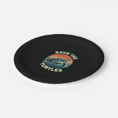 Save The Turtles Animal Turtle Pet Lover (2) Pappteller (Schrägansicht)