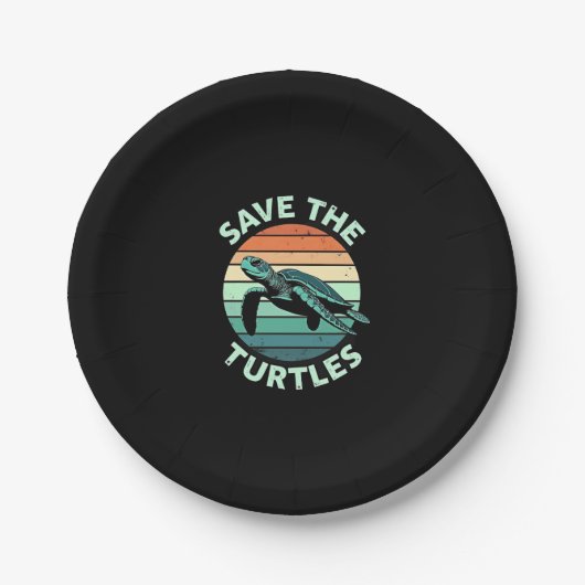 Save The Turtles Animal Turtle Pet Lover (4) Pappteller (Vorderseite)