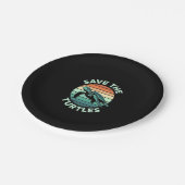 Save The Turtles Animal Turtle Pet Lover (4) Pappteller (Schrägansicht)
