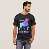 Save the Unicorns girl funny T-Shirt (Vorne ganz)