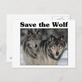 Save the Wolf Postkarte (Vorne/Hinten)