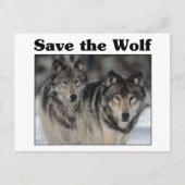 Save the Wolf Postkarte (Vorderseite)
