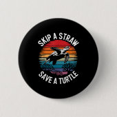 Save Turtles Sea Ocean Turtle Shirt Button (Vorderseite)