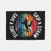 Save Turtles Sea Ocean Turtle Shirt  Fleecedecke (Vorderseite (Horizontal))