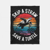 Save Turtles Sea Ocean Turtle Shirt Fleecedecke (Vorderseite)