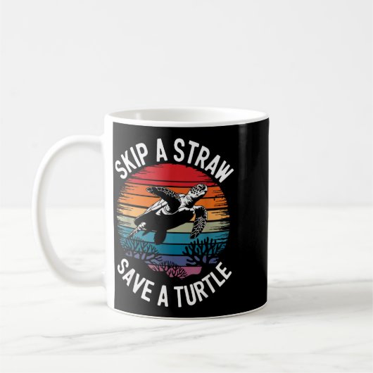 Save Turtles Sea Ocean Turtle Shirt  Kaffeetasse (Links)
