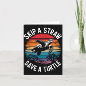 Save Turtles Sea Ocean Turtle Shirt  Karte (Vorderseite)
