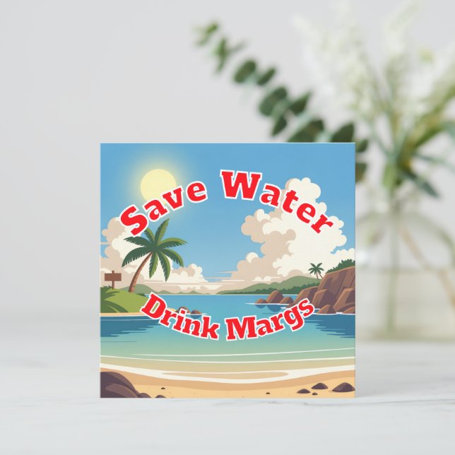 Save Water Drink Margs Trucker Hat (Stehend Vorderseite)
