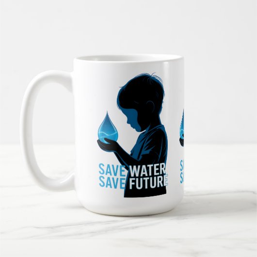 Save Water Save Future Kaffeetasse (Links)