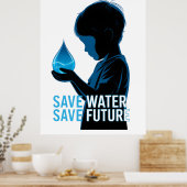 Save Water Save Future Poster (Küche)
