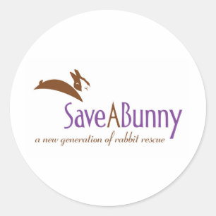 SaveABunny-Logo Runder Aufkleber