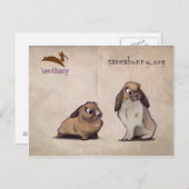 SaveABunny Postcard Postkarte (Vorne/Hinten)