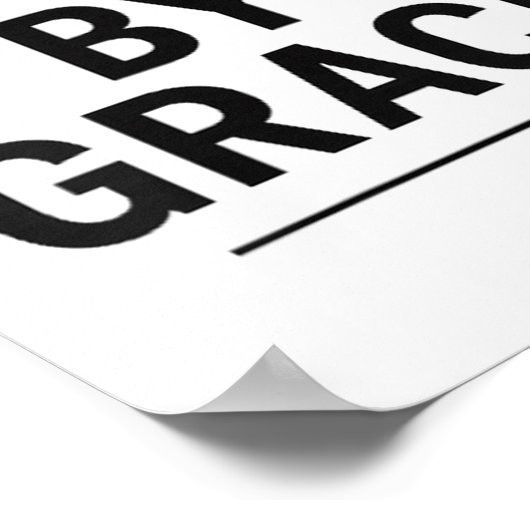 Saved By Grace Minimalist Christian Graphic  Poster (Ecke)