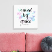 Saved by grace | watercolor background leinwanddruck (Insitu (Wohnzimmer))