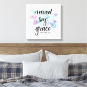 Saved by grace | watercolor background  leinwanddruck (Insitu (Schlafzimmer))