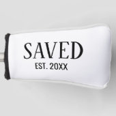 Saved Est Established Christian Golfer Golf Headcover (Vorderseite)