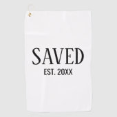 Saved Est Established Christian Golfhandtuch (Vorderseite)