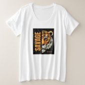 SAVEGE TIGERE .T - Shirt FÜR FUSSBALL UND TIGER LO (Design vorne)