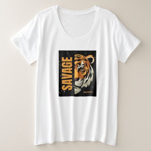 SAVEGE TIGERE .T - Shirt FÜR FUSSBALL UND TIGER LO (Design vorne)