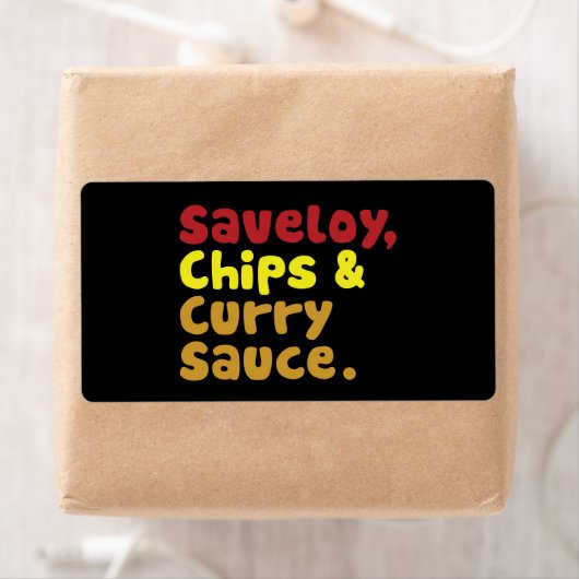 Saveloy, Chips & Curry Sauce. (Insitu)