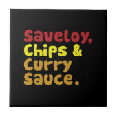 Saveloy, Chips & Curry Sauce. Fliese (Vorderseite)