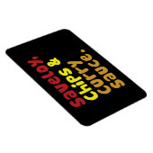 Saveloy, Chips & Curry Sauce. Magnet (Rechte Seite)