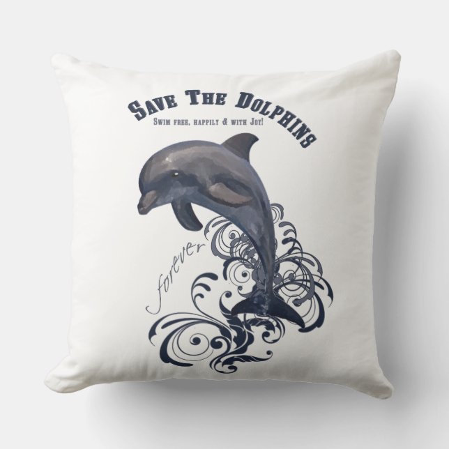 SaveTheDolphins - Kissen (Vorderseite)