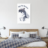 SaveTheDolphins - überzogene Canvas Leinwanddruck (Insitu (Schlafzimmer))