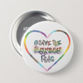 #SaveTheRainbowFlag handgeschriebene LGBTQ+-Rechte Button (Vorne & Hinten)