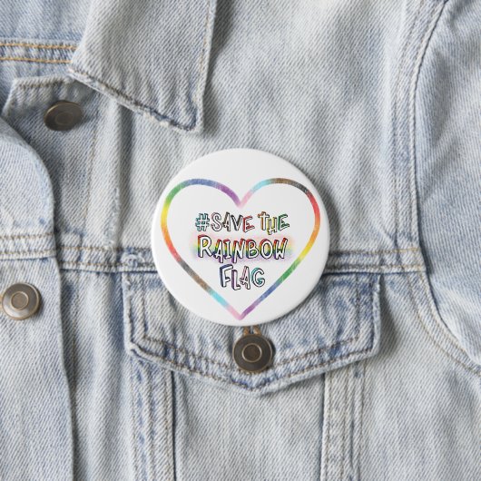 #SaveTheRainbowFlag handgeschriebene LGBTQ+-Rechte Button (Beispiel)